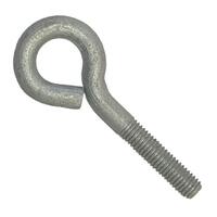 3/4"-10 x 10" Bent Eye Bolt (5-1/2" thread), Carbon Steel, HDG